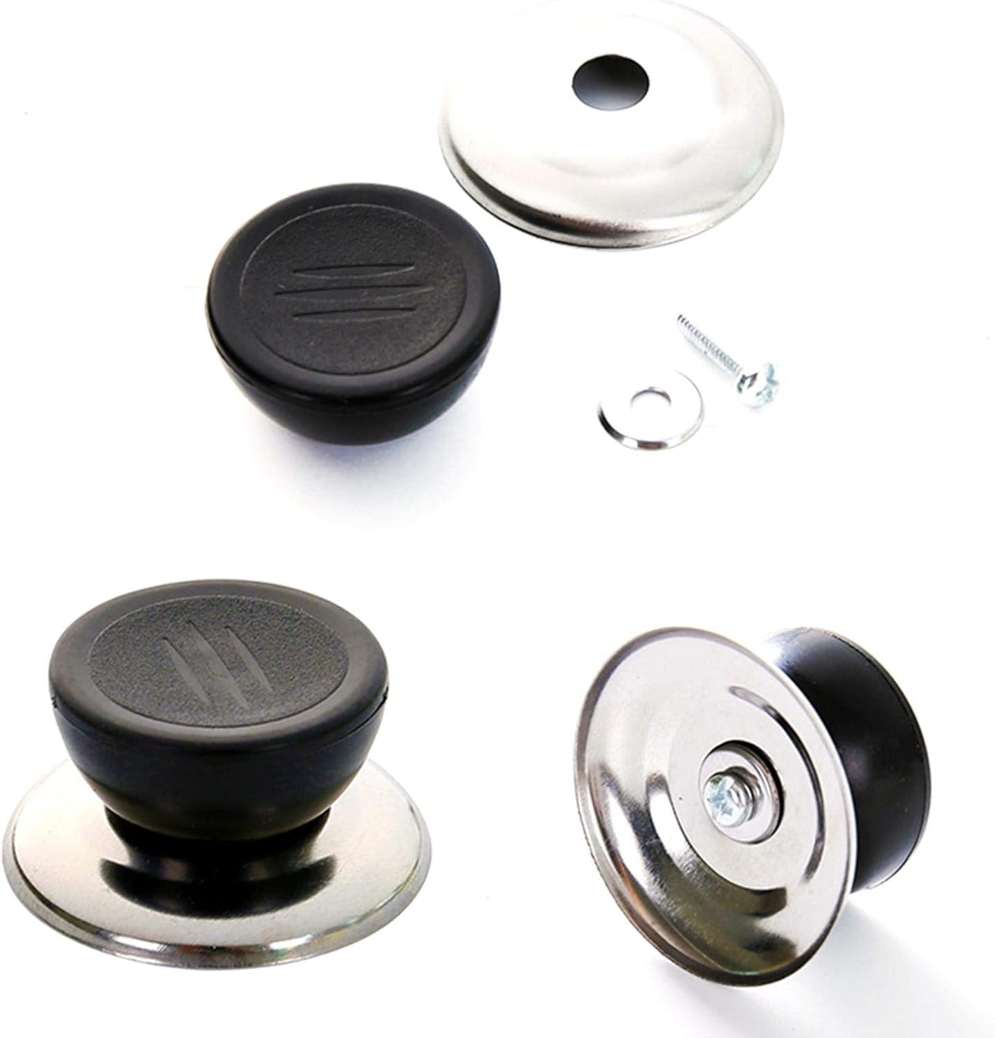 (3x Boutons De Remplacement Universels Pour Couvercle De Casserole, Poignée De Bouton De Couvercle De Casserole, Pour Les Utensiles De Cuisine