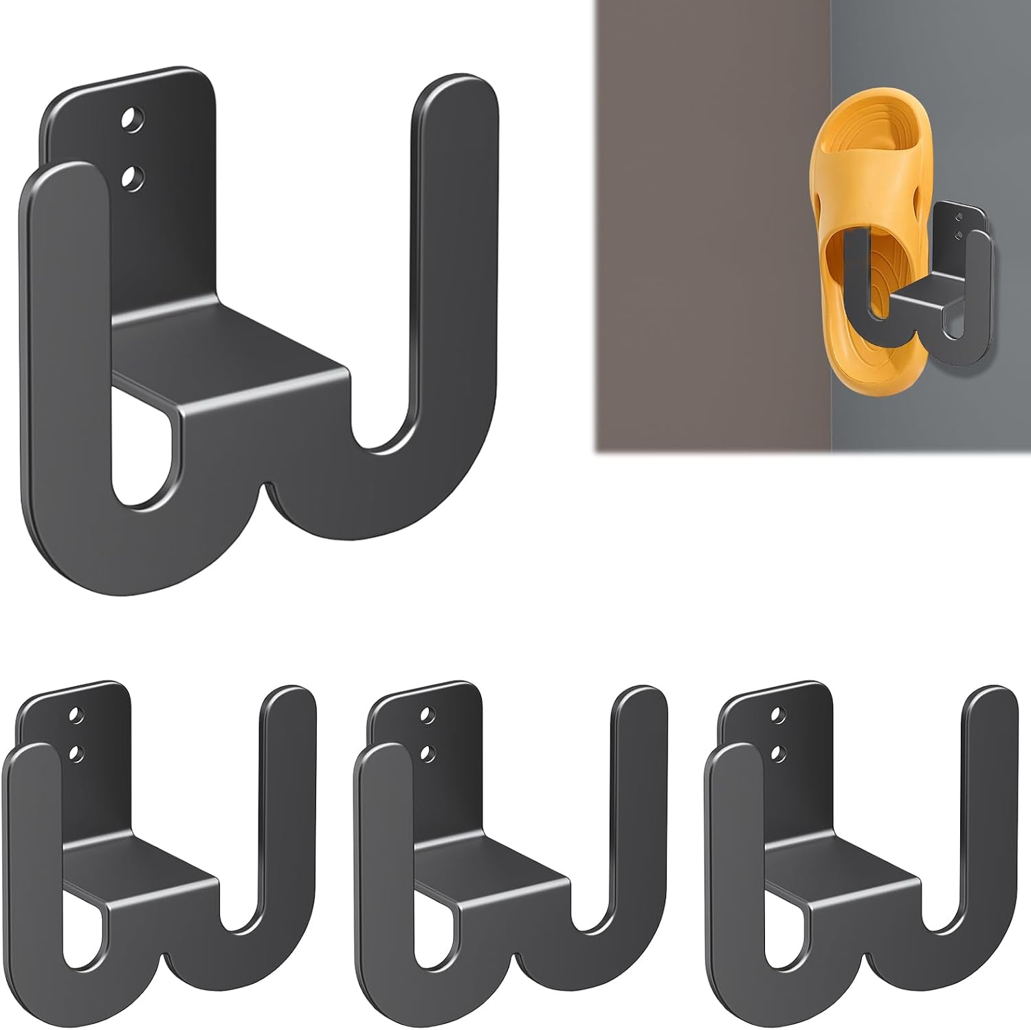 (4 Stück) Unterstützt À Chaussures Muraux: Porte Chaussures Mural In Metaorganismateur De Chaussures Suspendu, Sans Perçage Porte-chaussures Mural