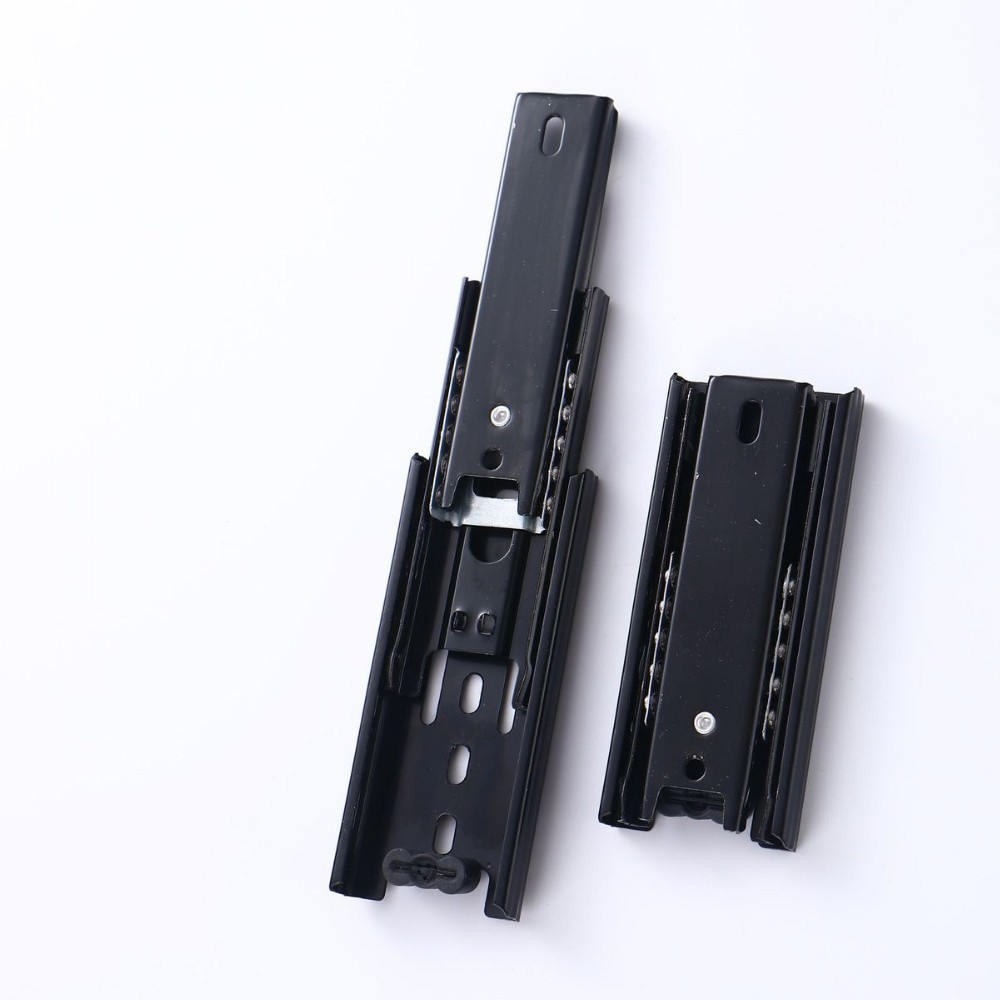 (1 Paar, 2 Stück Coulisse Tiroir, 100 Mm Glissières Pour Tiroirs, 3plis Glissière Téléscopique, Glissières De Tiroir À Extension Complete, Montage Lateral