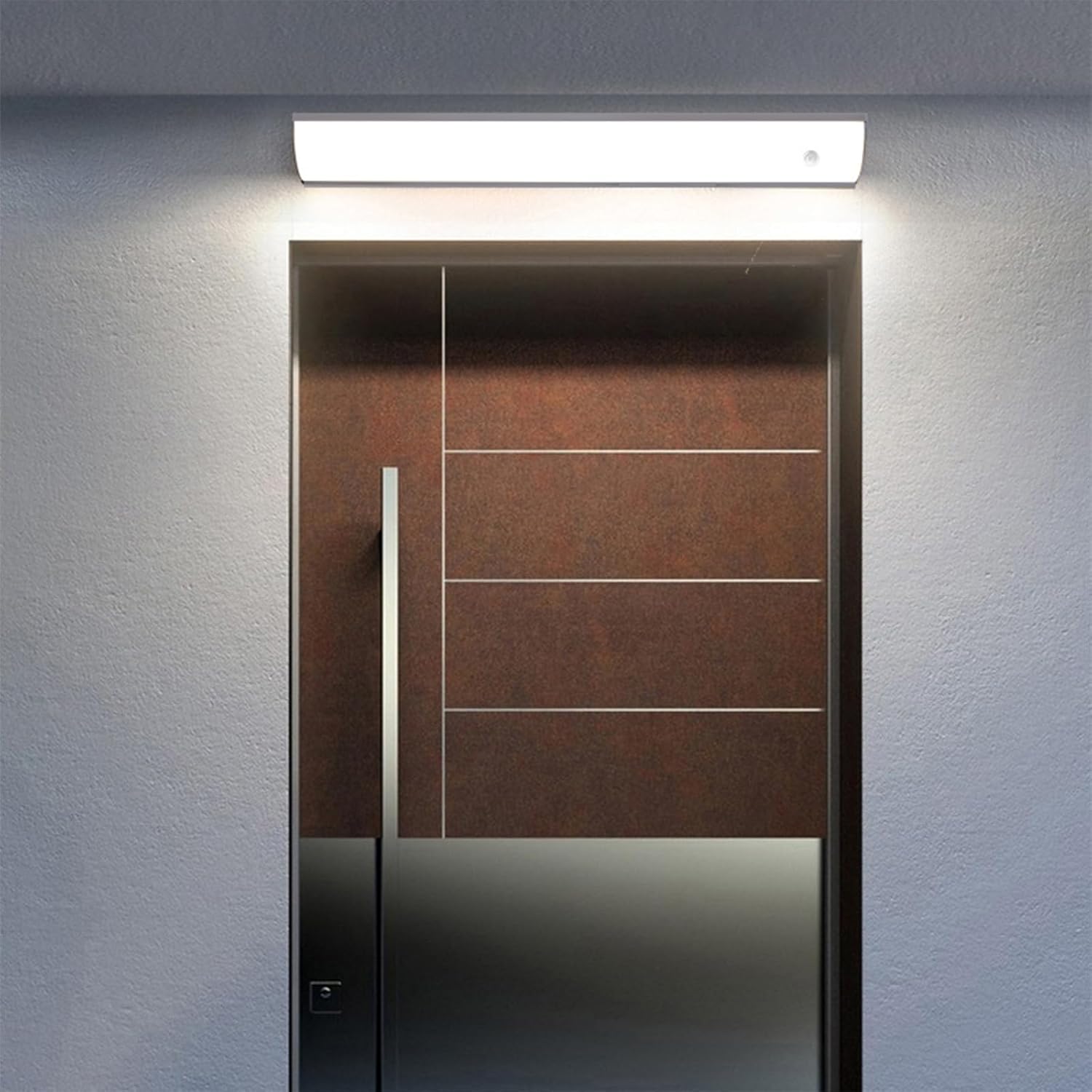 Außenwand-wandbild Mit Bewegungsmelder, Garagen-eclairage-wandbild, Etanche, Ip65, 3000 K, Eingangsbereich, Terrasse (60 Cm)