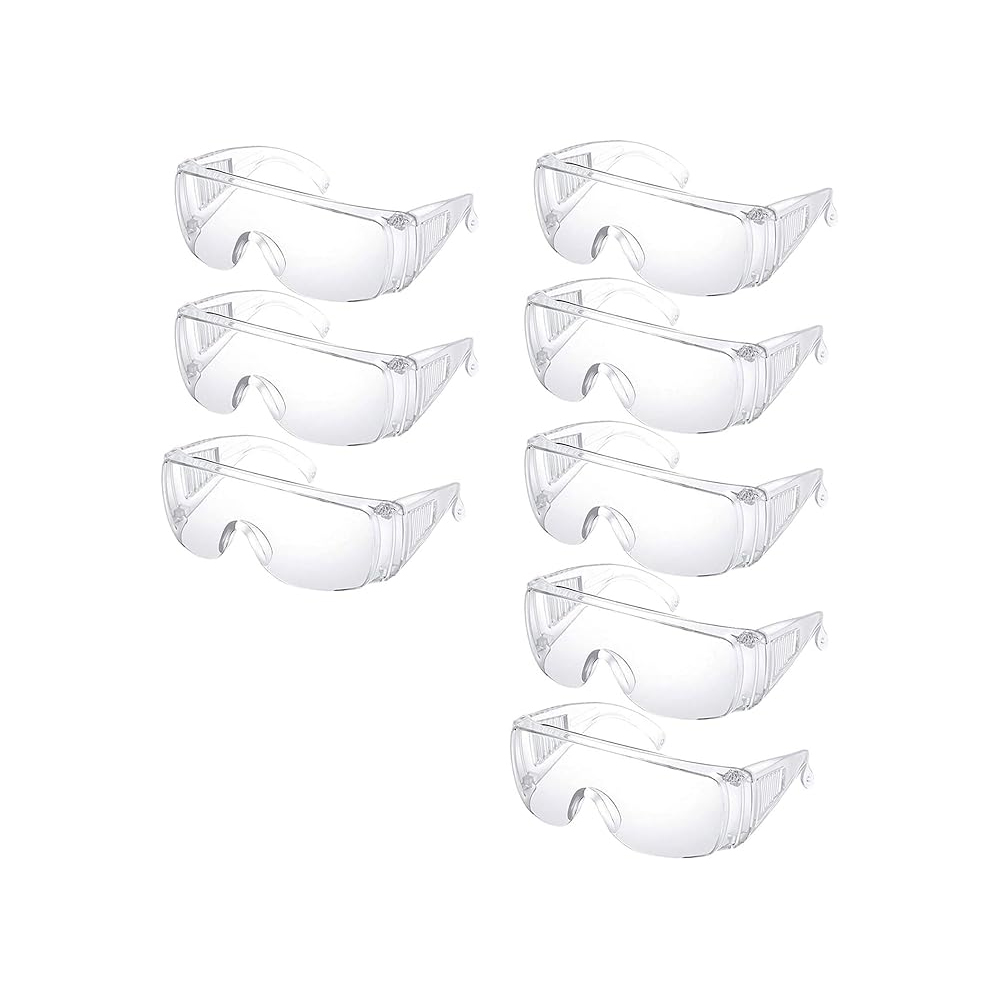 (8 Stück Lunettes De Sécurité, Lunettes De Sécurité Transparentes, Lunettes De Sécurité Pour Le Travail, Lunettes De Protection