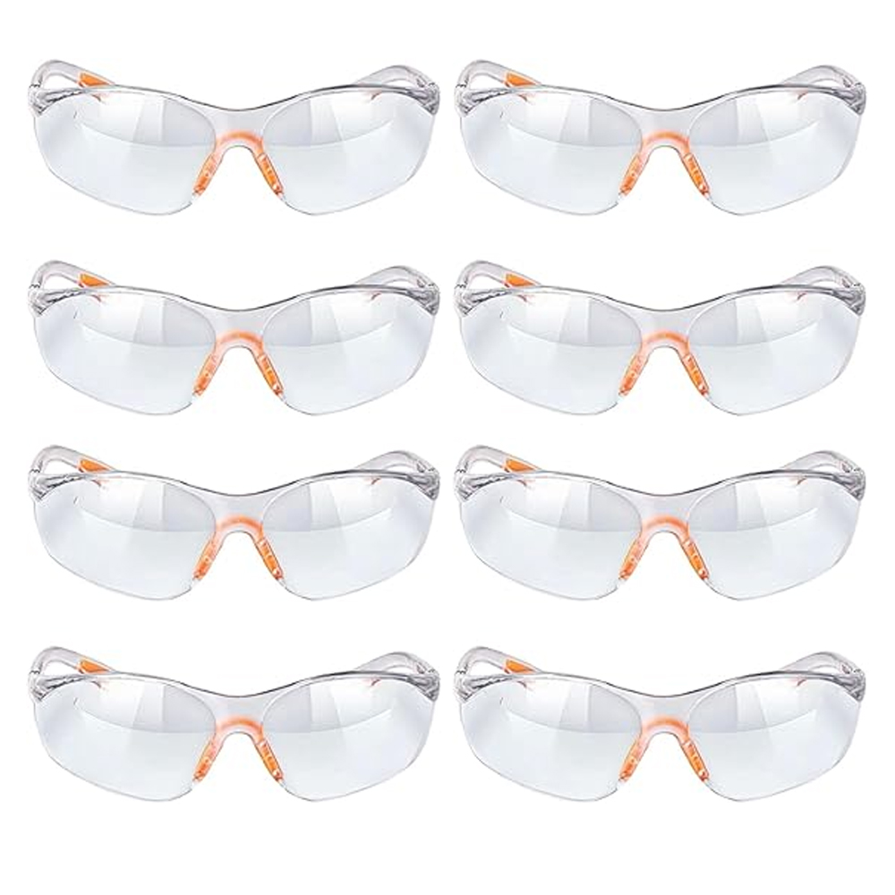 (8 Stück Lunette De Protection Travail, Lunette Protection Chimie, Transparente Lunettes Avec Pont-de-nez, S'Applique À Travaux Extérieurs