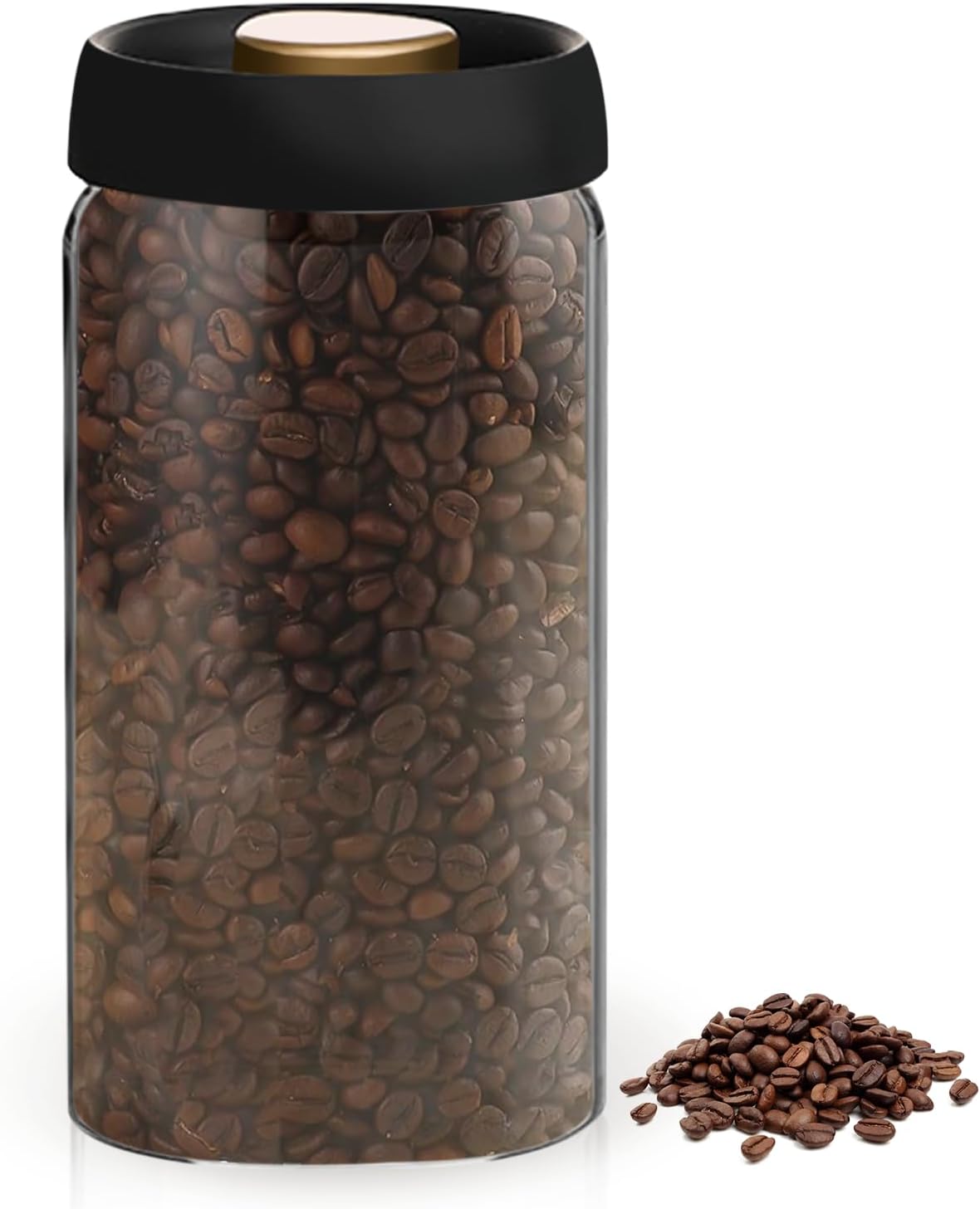 Boîte À Café Hermétique 1800 Ml Café Avec Xouvercle Sous Vide, Boîte À Café Avec Couvercle Sous Vide Hermétique Pour Thé, Les Noix, Le Cacao