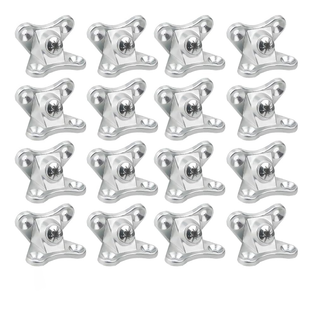 Querre D'Assemblage Amovible-16 Pieces Connecteur De L'Étrier Papillon, Équerre De Coin Pour Bois, Place Argent