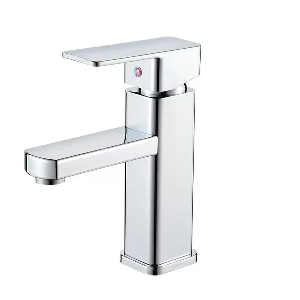 Robinet De Salle De Bain - Mitigeur De Lavabo Argent - Mitigeur Eau Chaude Et Froide - Mitigeur Monocommande Mat Argent