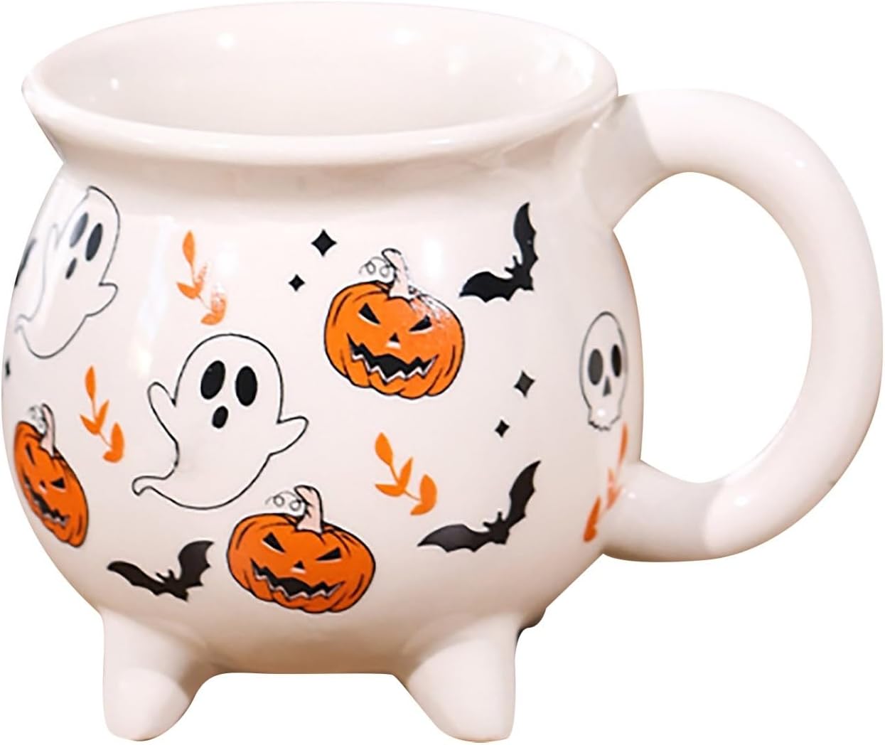 Générique Tasse Céramique Forme De Chaudron Halloween Mug Original Pour Café Lait Et Décoration Pour Fêtes