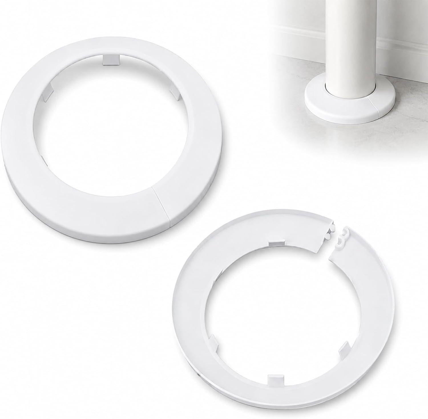 (2x Chauffage-rosette – 135 Mm – Heizungs- Und Heizungsabdeckung Für Heizkörper, Wasser- Und Wc-heizung