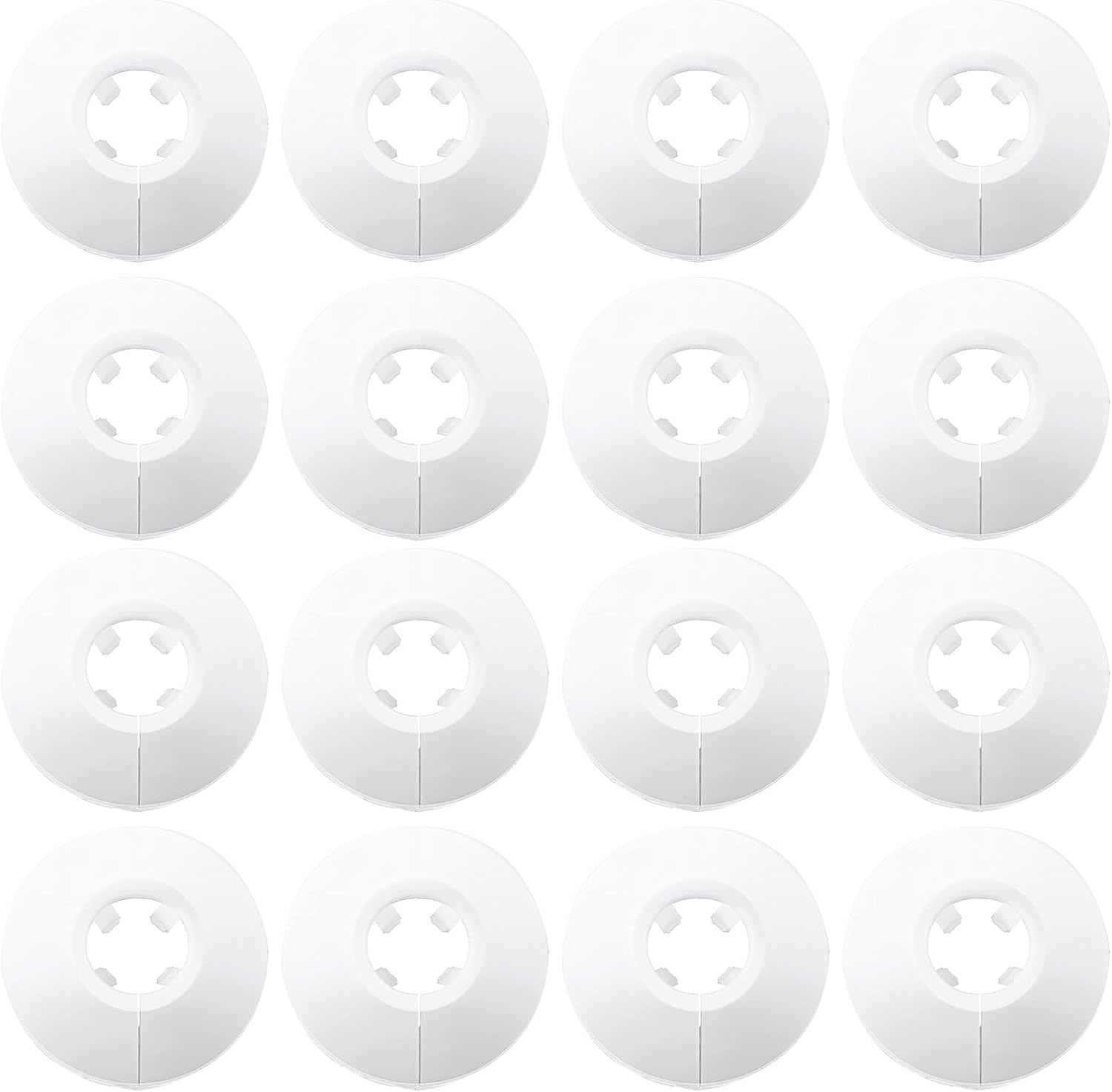 Lot Von 16 Cache-tuyaux In Radiateur In Plastique Blanc Pour Tuyaux In Radiateur – Pour Tuyaux In 14 À 16 Mm Im Durchmesser