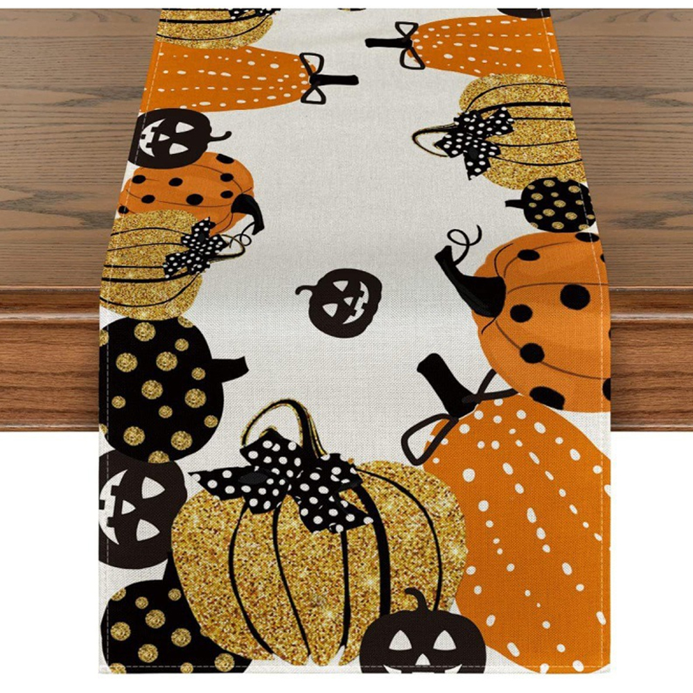 Chemin De Table Halloween 18030cm,citrouilles Chemin De Table Halloween,halloween-deckendekoration Für Innenräume, Feiertagsdekoration
