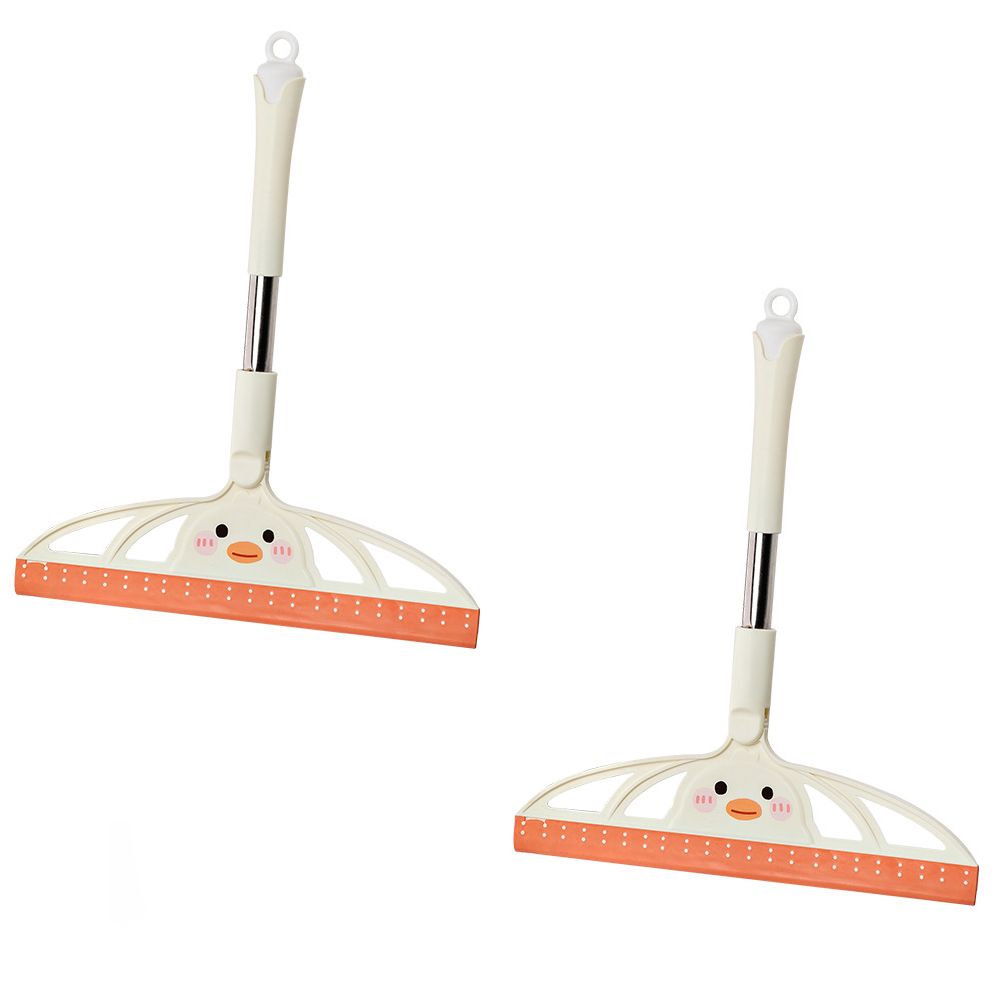 (2x Raclette À Vitre Polyvalente Pour Bain, Fenêtres And Miroirs Pour Carreaux Et Sols, Design Multifonction Pour Entretien Quotidien