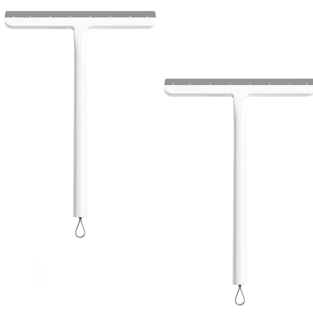 (2x Raclette Douche Pour Portes En Verre, Raclette Vitre Avec Boucle De Suspension, Outil De Nettoyage Pour Portes De Douche, Miroirs Et Carreaux