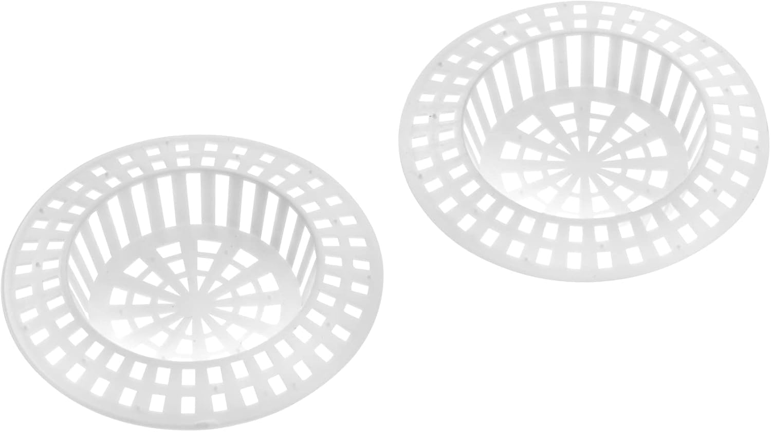 (2 Tamis/passoires D'Evier/filtres, Ø 7 Cm, Rond, Plastique, Blanc