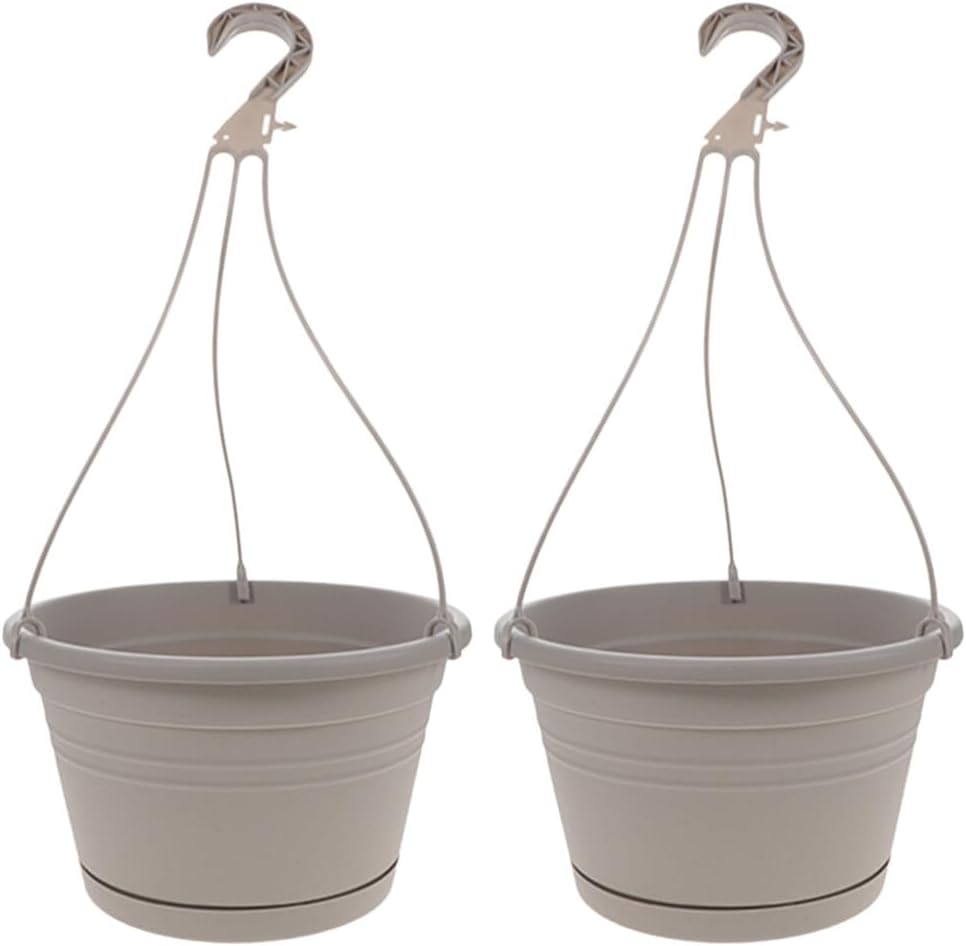 Lot De 2 Pots De Fleur Suspendus In Plastic Pour Intérieur Et Extérieur Jardin Balcon Terrasse Paniers Suspendus Pour Plantes Vertes Et Fleurs