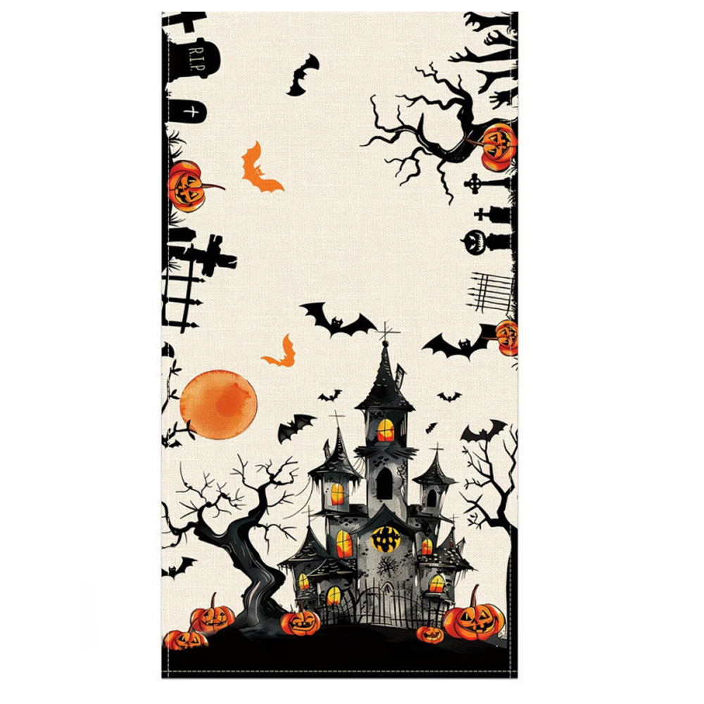 Chemin De Table D'Halloween, Dekoration De Table De Cuisine/salle À Manger Sur Le Thème De Maison Hantée Für Les Fêtes D'Halloween