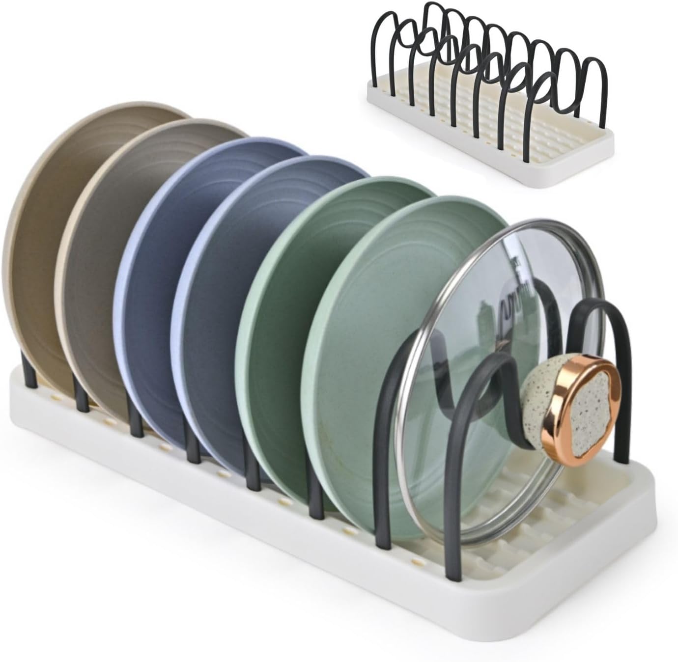 Auflauf Und Poêles Tiroir Cuisine, Rangement Couvercle Réglable, Porte Plastique Support Vaiselle Assiette Organisateur Couvercles Aufläufe