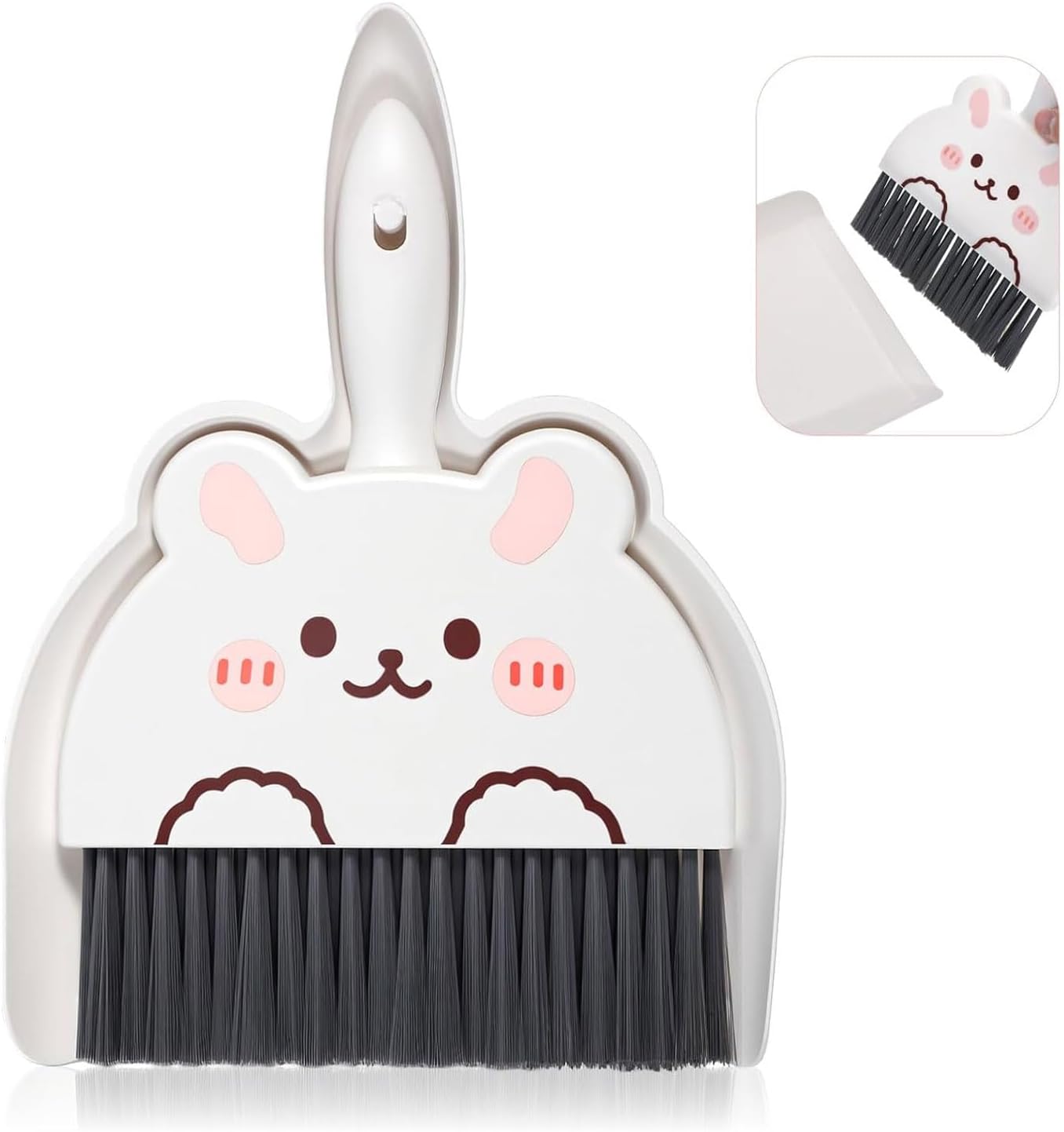 (1 Stück) Mini Balai Und Pelle De Nettoyage, Kit De Nettoyage Créatif Pour Bureau, Maison Et École, Brosse Miniature Portable Pour Surfaces And Petits
