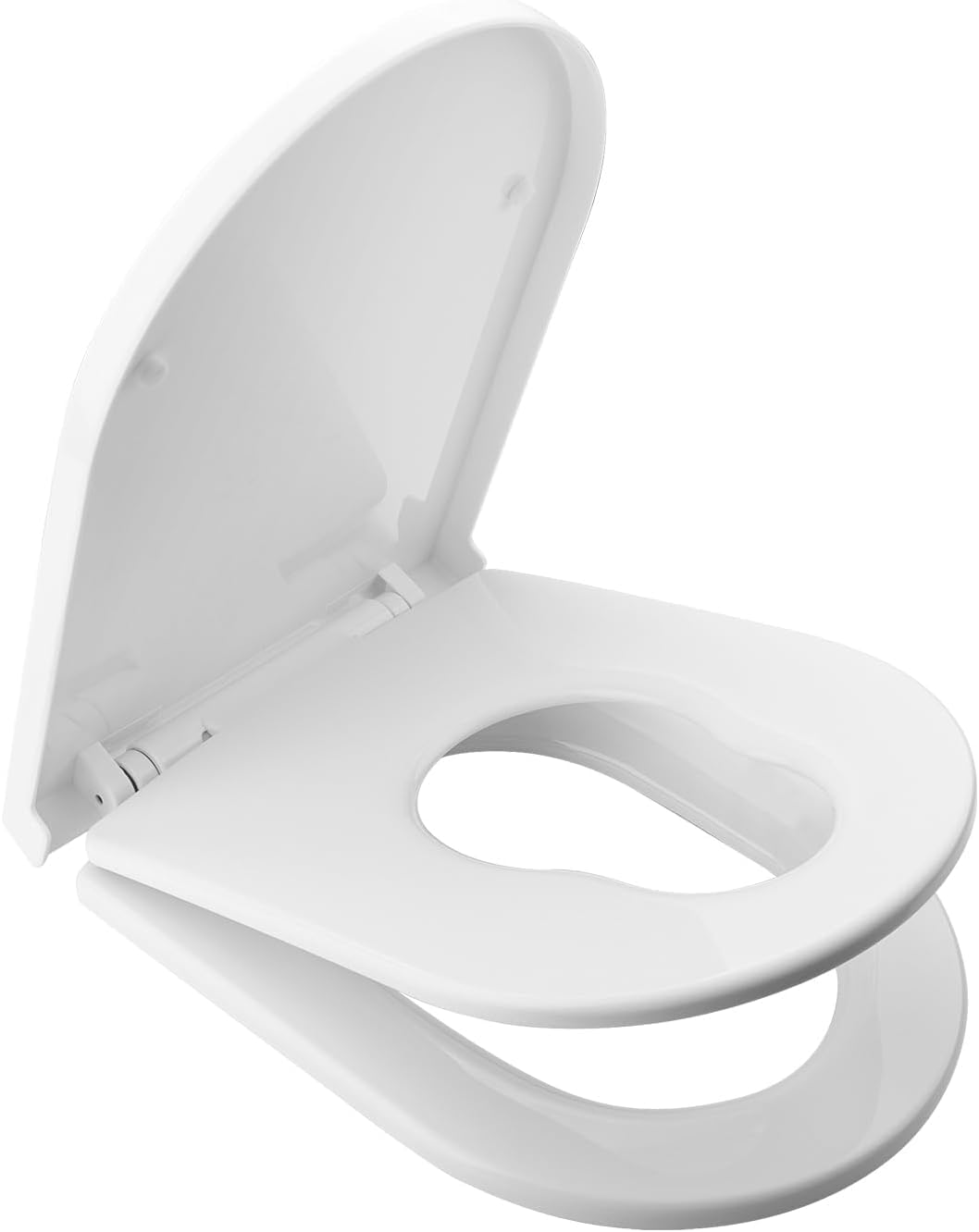 Abattant Wc Forme U Mit Siège Enfant, Cuvette Toilette Mit Frein De Chute, Lunette Wc Mit Fermeure In Douceur, Lunette De Toilette Universelle