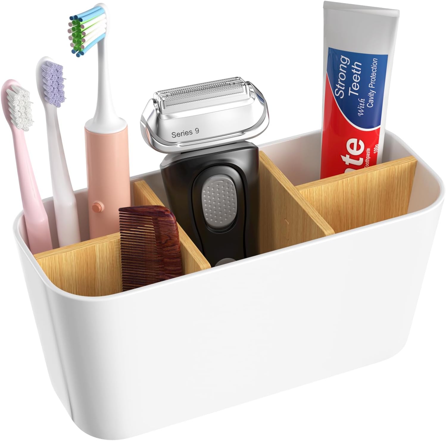 Porte Brosse À Dents, Support Pour Brosse À Dents Electrique 5 Compartments Amovible, Rangement Brosses A Dent Stand, Organisateur De Salle De Bain