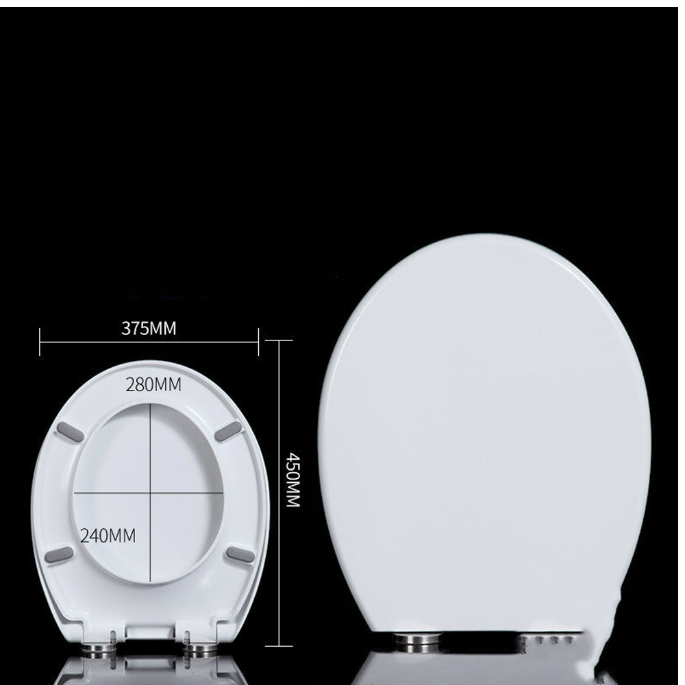 Abattant Wc Forme O, Cuvette Toilette Mit Frein De Chute, Lunette Wc Mit Fermeure En Douceur, Lunette De Toilette Blanche Universelle