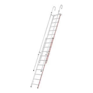 Hymer Einhänge-Schiebeleiter, 11+12 Sprossen, Länge eingef. 3,22 m / ausgef. 4,97 m