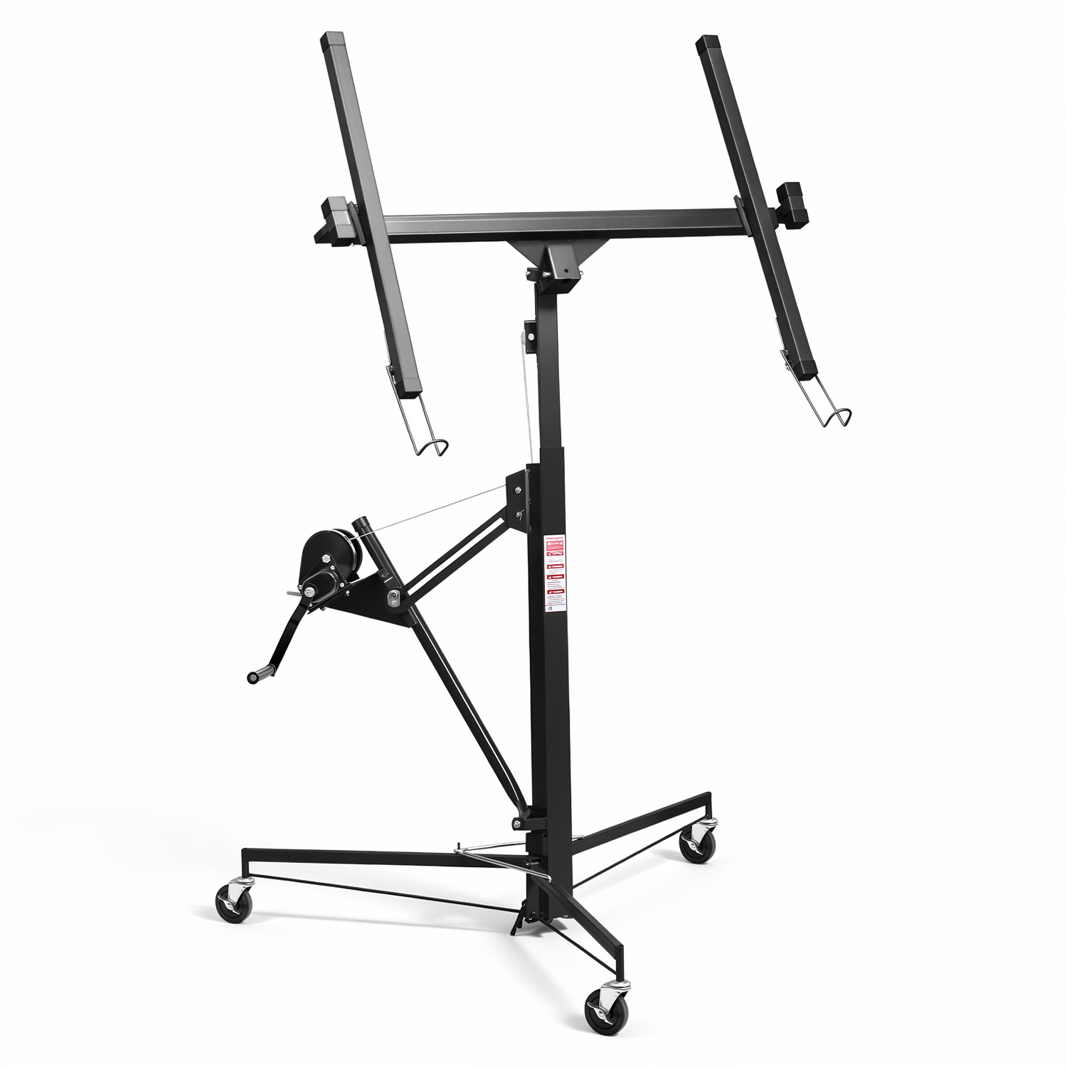 Jiubiaz Rigipsplattenheber Montageheber 68 Kg 126–325 Cm, 60° Neigbar, 360° Drehbar, Schwarz