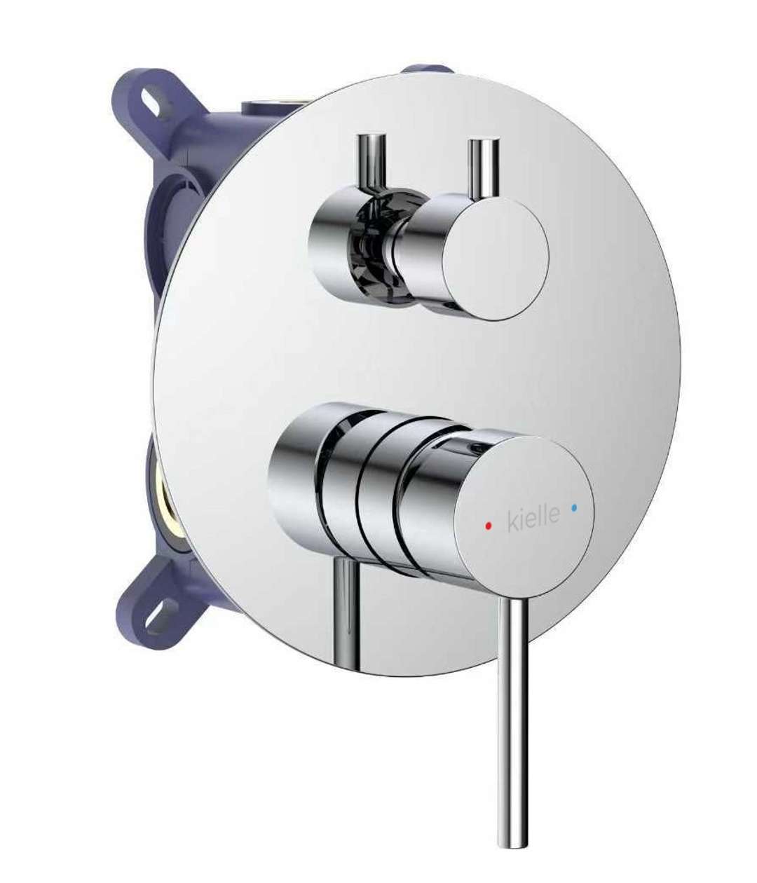 Kielle Oudee I - Unterputzarmatur Für 2 Verbraucher, Mit Einbaukörper, Chrom 10333200
