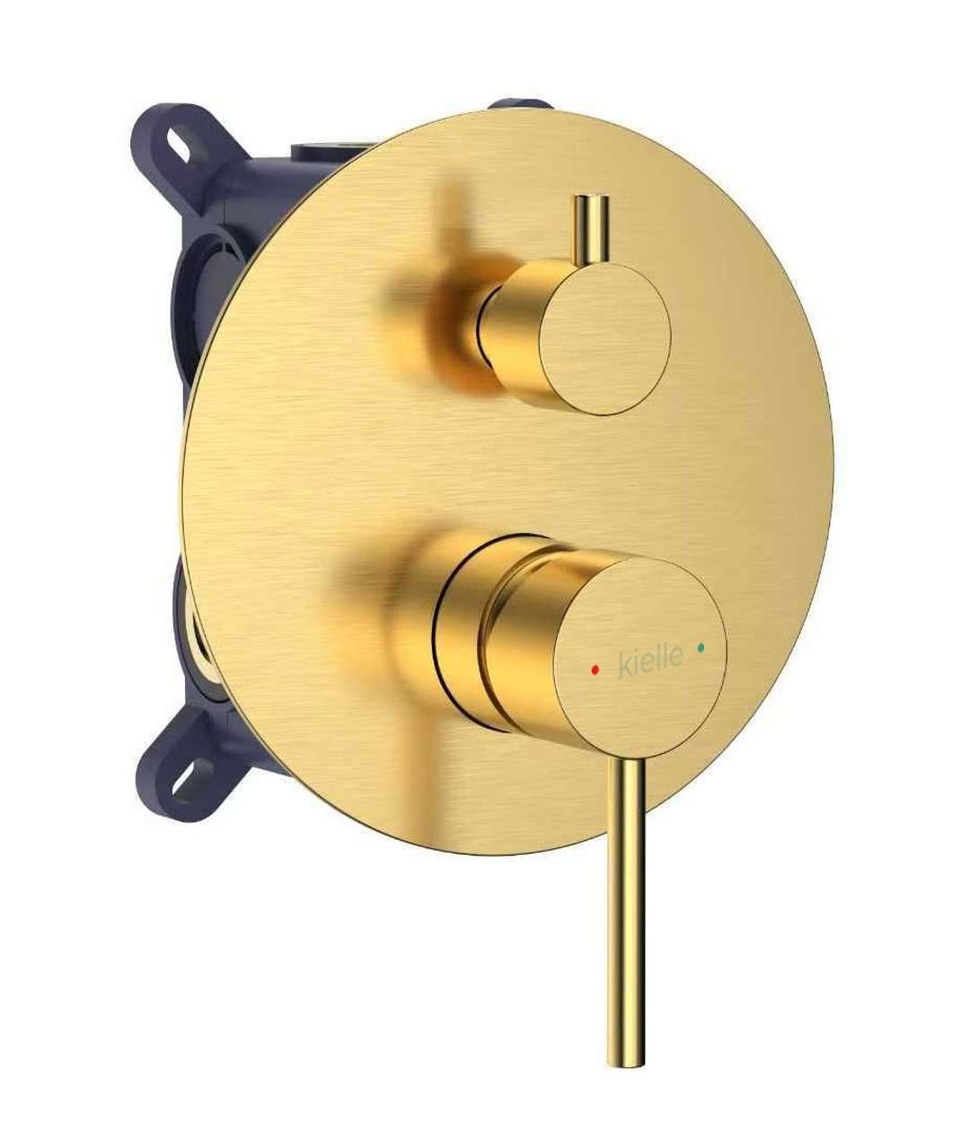 Kielle Oudee I - Unterputz-wasserhahn Für 2 Geräte, Mit Gehäuse, Gebürstetes Gold 10333206