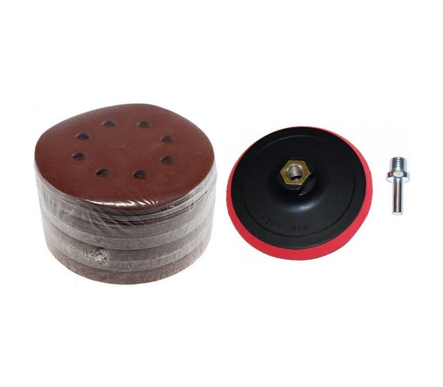 70 Klett Schleifscheiben 125mm Mix 8 Loch + Schleifteller