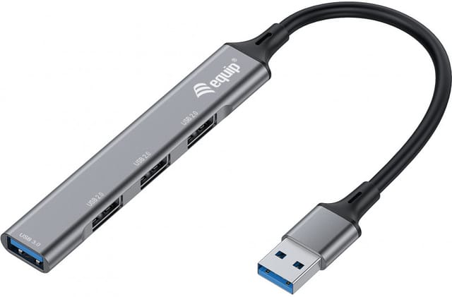 Equip USB-Hub 4-Port 3.0 -1x3.0,3x2.0 o.Netzteil grau (128960)