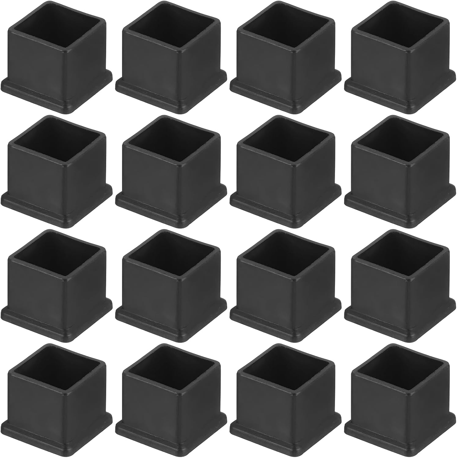 26 Quadratische Schwarze Stuhlbeinschoner, Möbelgleiter, Geeignet Für Tische, Terrassentische Und Als Bodenschutz