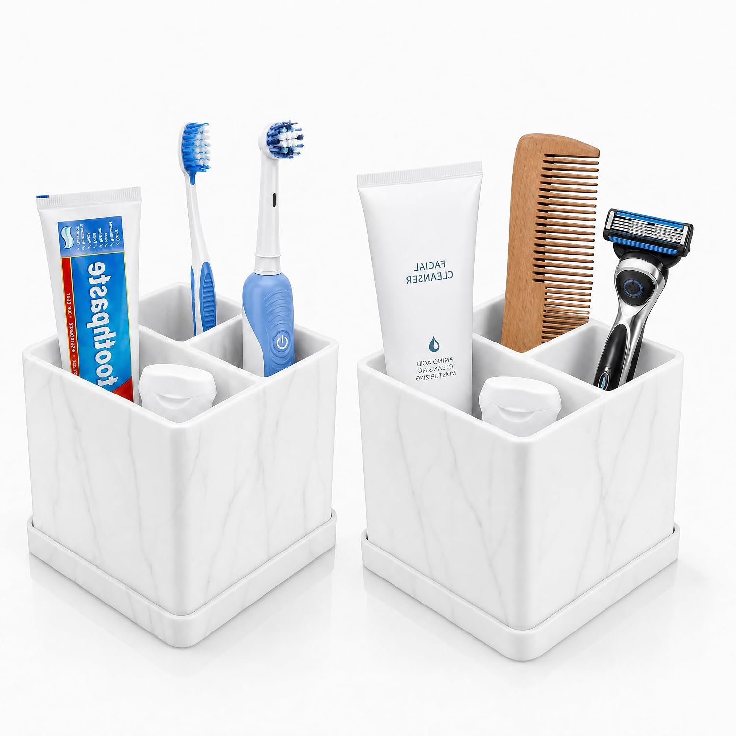Rutschfester Silikon-zahnbürstenhalter, Geeignet Für Waschbecken Im Badezimmer, Flexibel Und Langlebig, Mit Abflussloch
