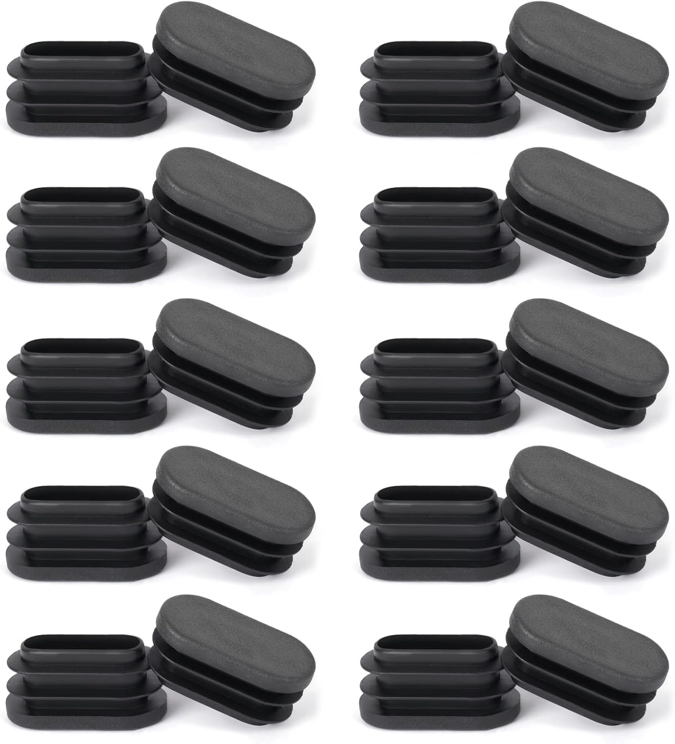 20 Streifenförmige Stopfen, 30 X 15 Mm, Für Ovale Stühle, Dichtung Für Ovale Rohrstopfen, Ovale Rohrendkappe