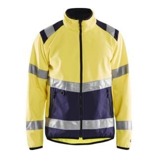 Blaklader - Blakläder Warnschutz-Softshell-Jacke, gelb / marineblau, Unisex-Größe: m