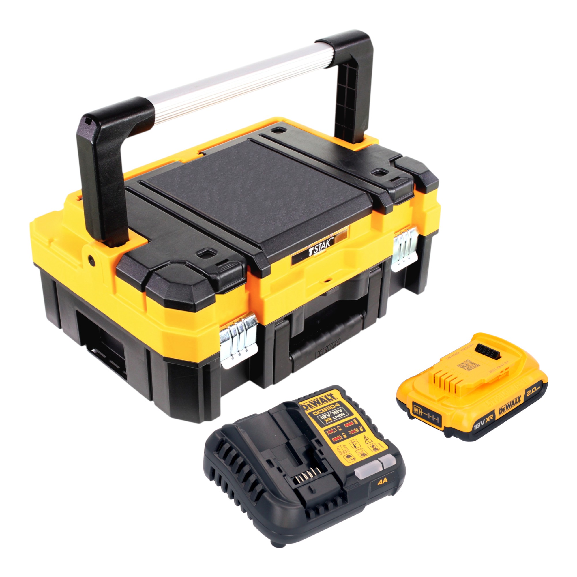 Dewalt Dcb 1104 D1t Akku Starter Set 18 V Mit 1x Akku 2,0 Ah + Dcb 1104 Ladegerät + Tstak
