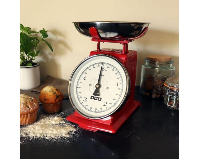 5 kg - 20 g rote mechanische küchenwaage - Ogo - 7915011