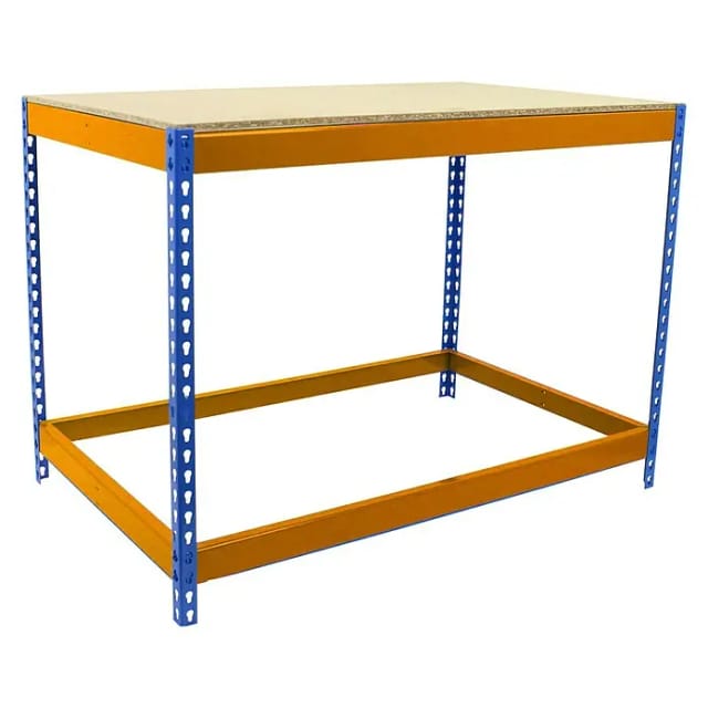 Simonrack SIMONWORK BASIC 1 Arbeitstisch blau orange Holz