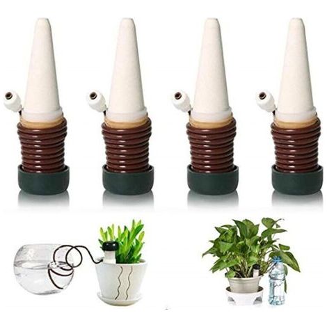 Tropfbewässerungs-set Mit 4 Flaschen, Automatische Pflanzenbewässerung, Geeignet Für Zimmer- Und Außenpflanzen