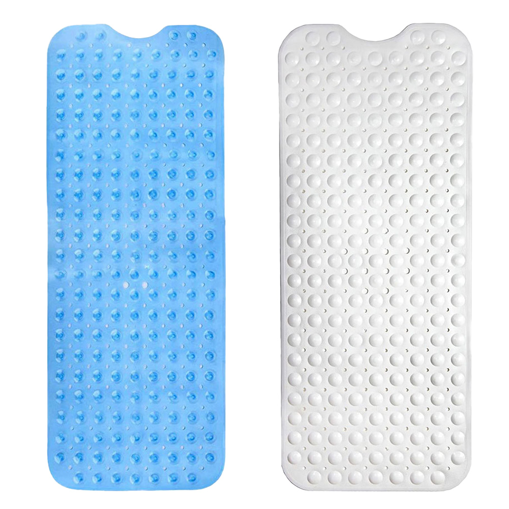 Anti-rutsch-badewanne Anti-fall-matte - Anti-rutsch-duschmatte Maximale Haftung Duschmatte - Anti-rutsch-badewannenmatte - Transparent Blau 100x40 Rechteckig