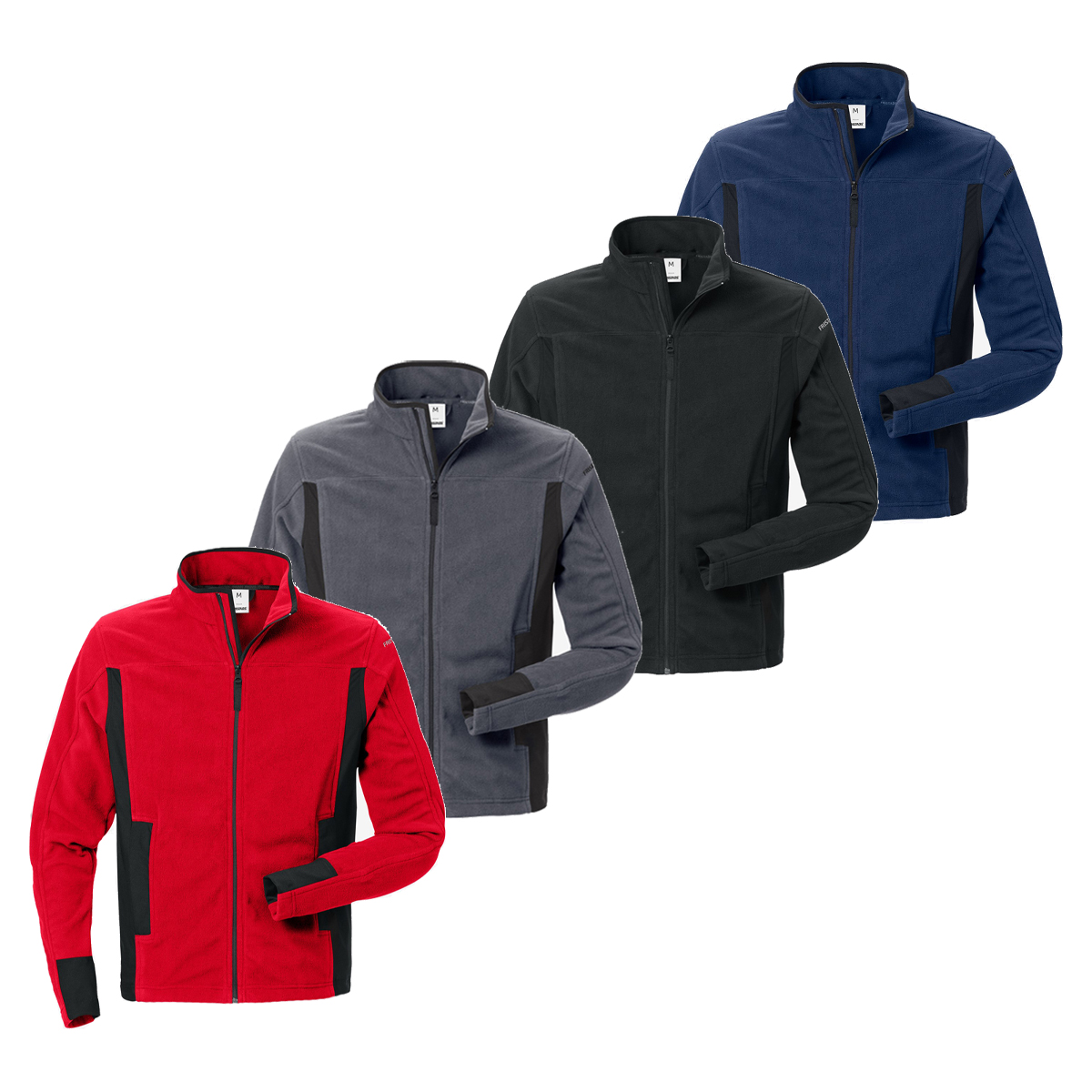 Fristads Micropile 4003 Mfl Arbeits-sweatshirt Mit Durchgehendem Reißverschluss - L - Black