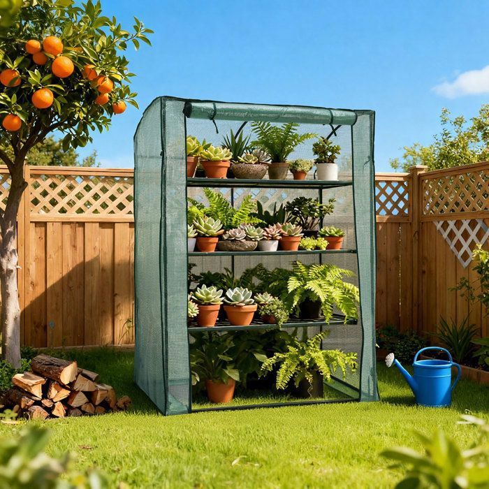 Gewächshaus – Atmungsaktive Pe-folie – Aufrollbare Tür Mit Reißverschluss – Stahlgestell – 130 × 70 × 170 Cm – Grün – Home Nature Wohnkonzept