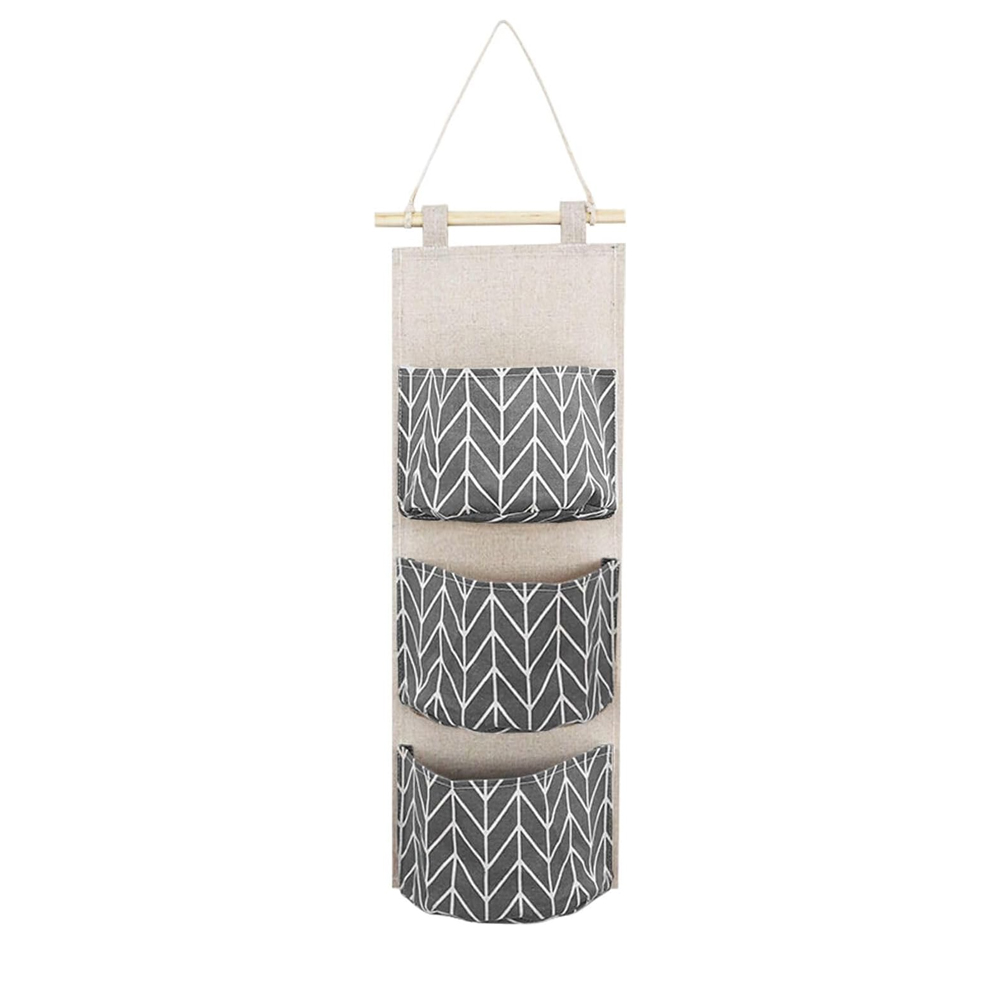 Sac De Rangement Suspendu Avec Des Poches, Sac De Rangement Mural Pratique De Multicouche, Sac De Rangement En Coton Et Lin Imperméable,