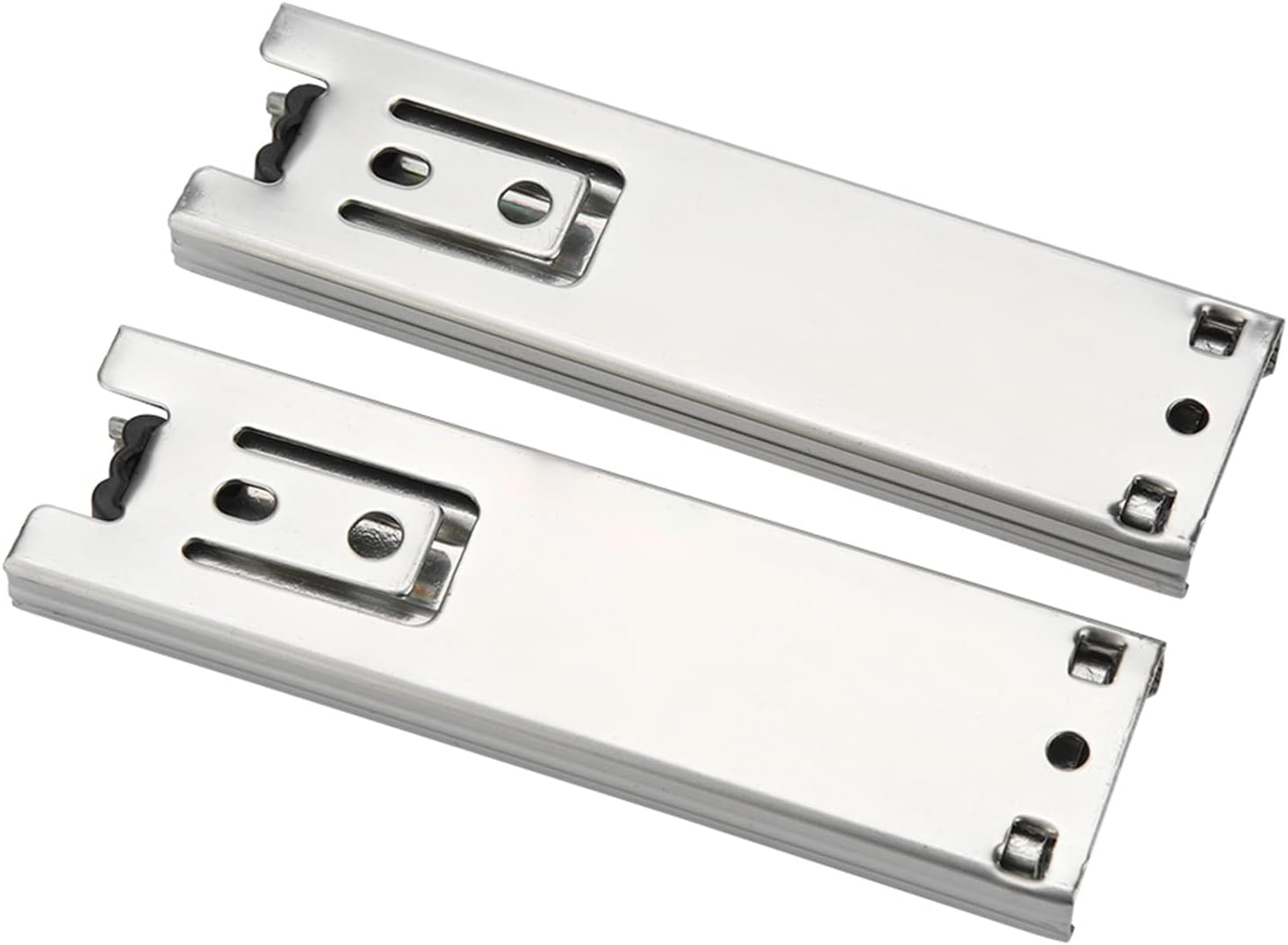 Lot Von 2 Mini-glissieren Von 12,5 Cm – Montage Seitlich – Argenté