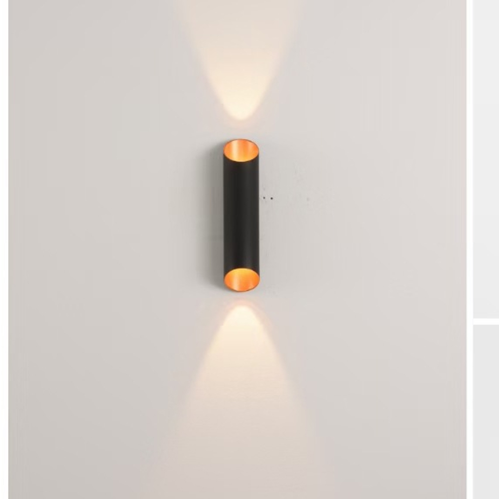 Wandleuchten-wandverlängerungen Led, Modell Doppellampe, Farben: Noir, Cuivre, Schutzart Ip65.