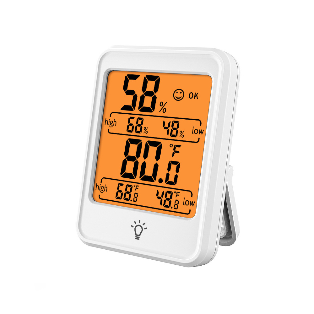 Digitales Thermometer-hygrometer, Luftfeuchtigkeitsmesser Für Innenräume Mit Hintergrundbeleuchtung Maximal-/minimalwertanzeige, Magnethalterung. Ideal Für Babyzimmer, Schlafzimmer, Wohnzimmer Und B