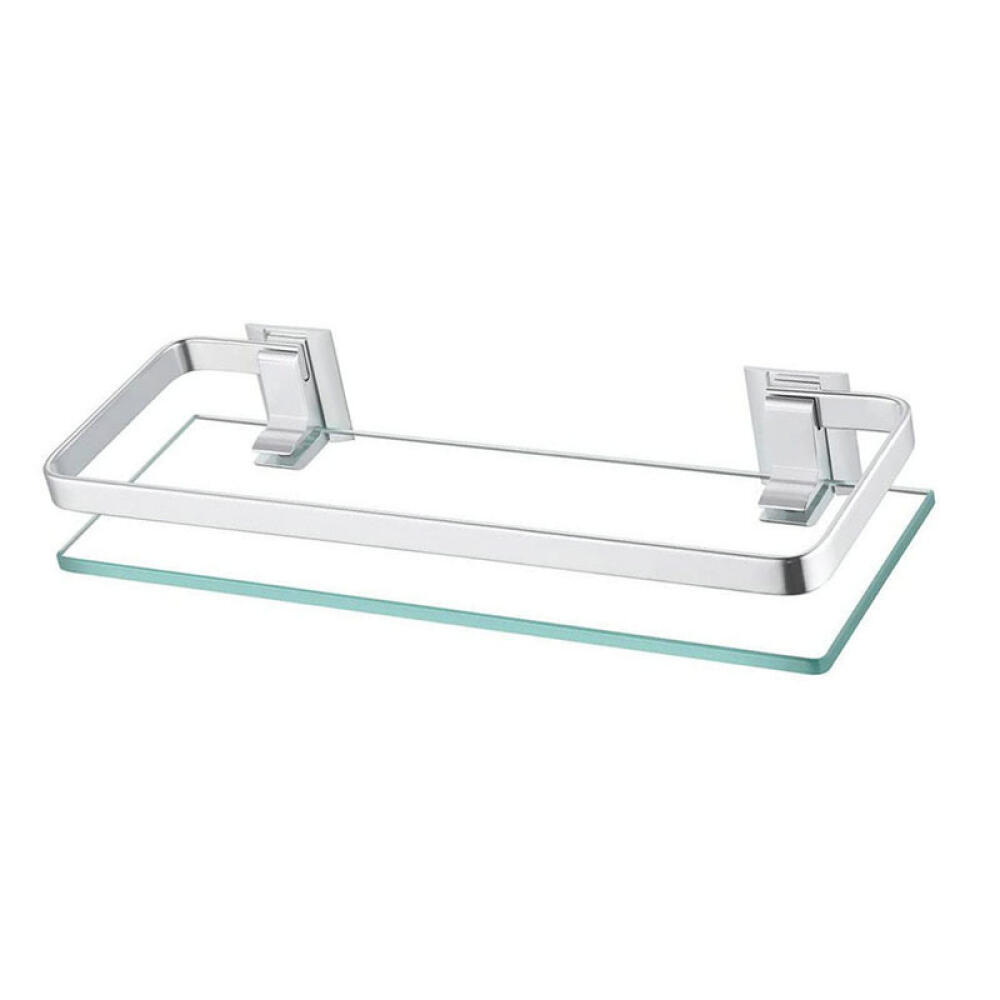 Wand-wand-etagere Und Glas-tablett Für Den Badezimmer-raum, Wand-wand-etagere Für Den Badezimmer-raum Mit Halterung Aus Aluminium