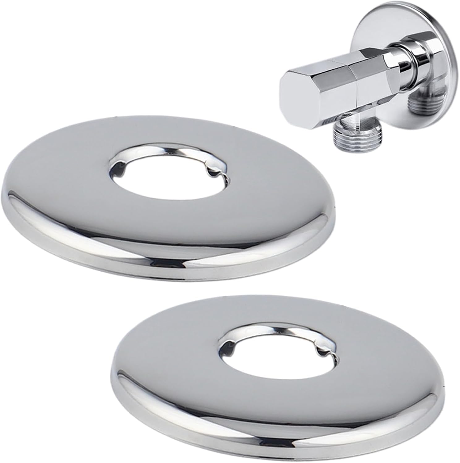 (2 Stück Rosace Cache Tuyau Acier Inoxydable, Rosette Tuyau 80 Mm, Trouble Intérieur 21 Mm, Hauteur 6 Mm, Cache Trouble Robinet, Vanne D'Angle