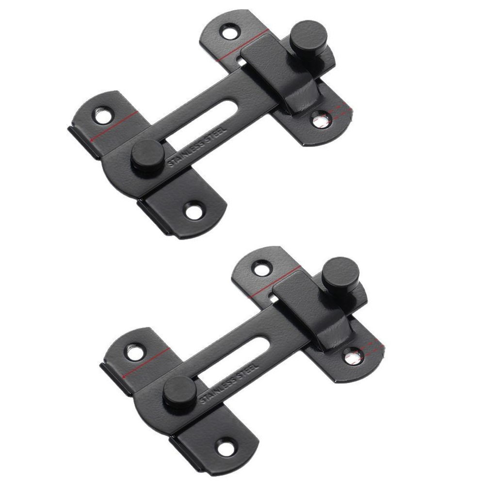 (2 Stück Targette De Porte Coulissante En Acier Inoxydable, Verrouillage Avec Vis Pour Fenêtre, Placard, Jardin, Portes Intérieures, Sécurité Antivol