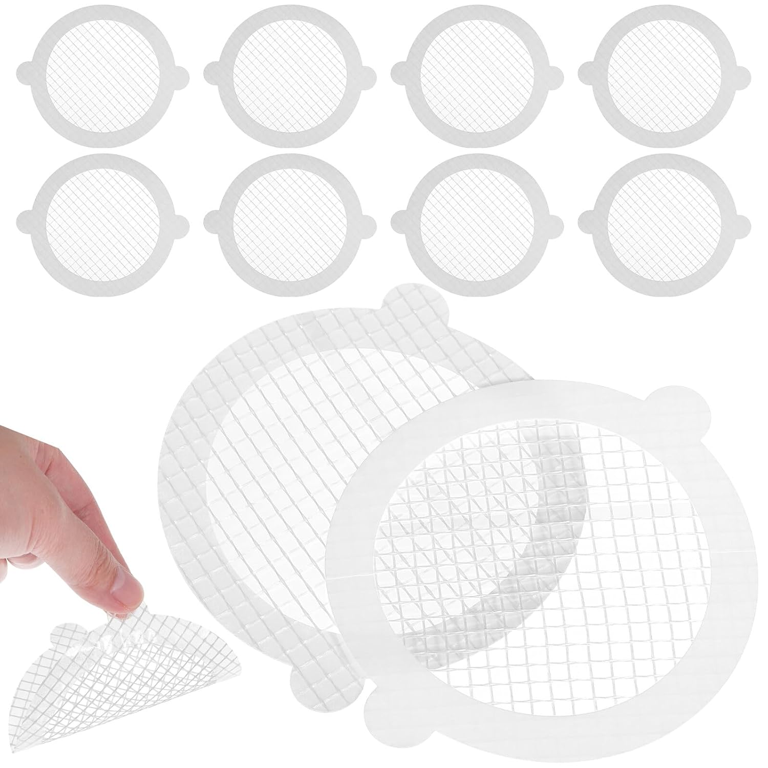 (30 Stück Lot De Filtres Jetables Pour Évier Et Autocollants Anti-cheveux Maille Protection Drain Rond Ø11mm Pour Salle De Bain Et Cuisine