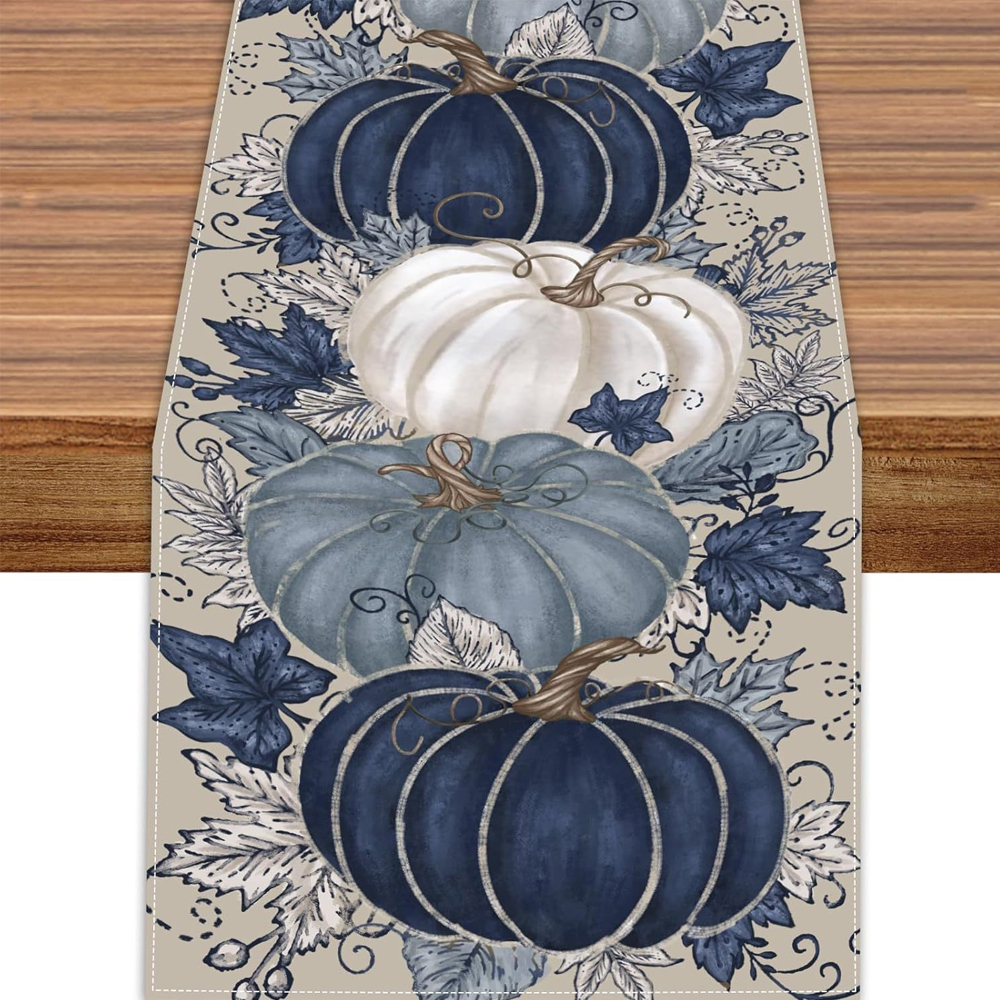Chemin De Table Halloween Citrouille Vintage, Chemins De Table Autumn Ave Citrouille Pour Table De Cuisine, Ferme, Deckendekoration Halloween