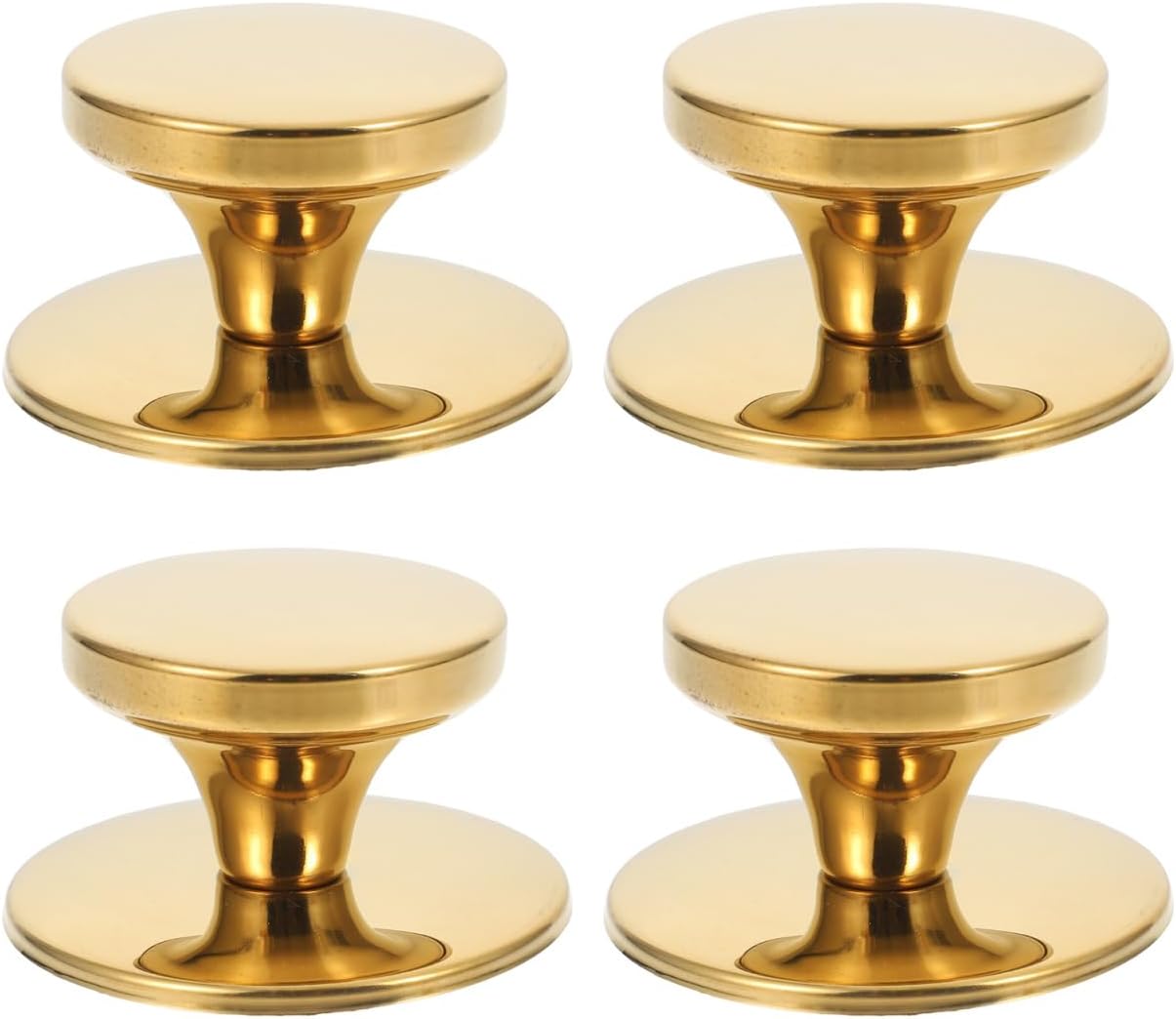 Boutons De Couvercle Pour Casseroles – 4 Stück Poignées Universelles Resistancees À La Chaleur Couvercle En Acier Pour Casseroles Bouton Doré